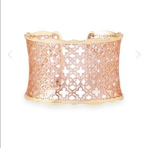 Candice RoseGold & Gold Filigree Mix Cuff Bracelet